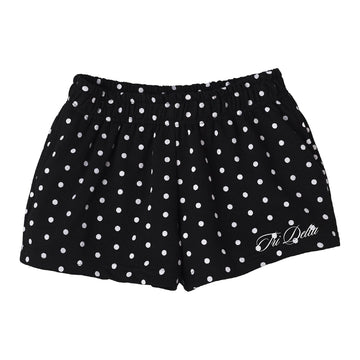 Spotted Essential Embroidered Sorority Black Shorts