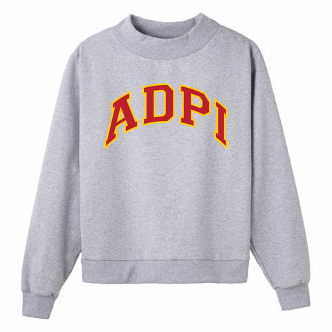 Crimson and Gold Campus Colors Sorority Mock Neck