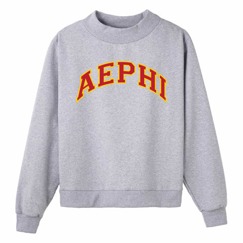 Crimson and Gold Campus Colors Sorority Mock Neck