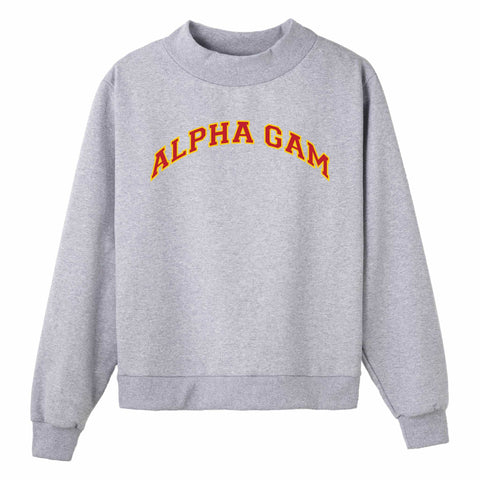 Crimson and Gold Campus Colors Sorority Mock Neck