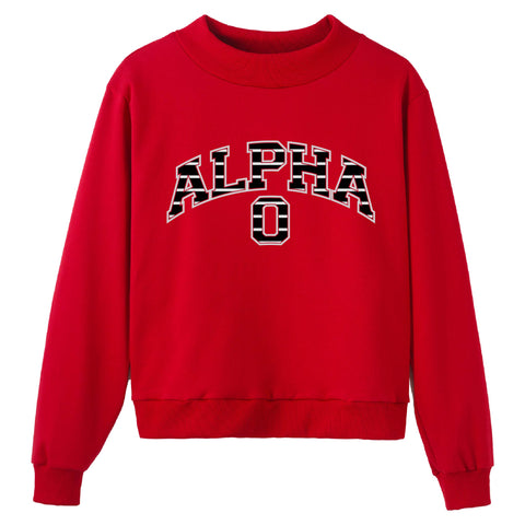 Red Up Sorority Mock Neck