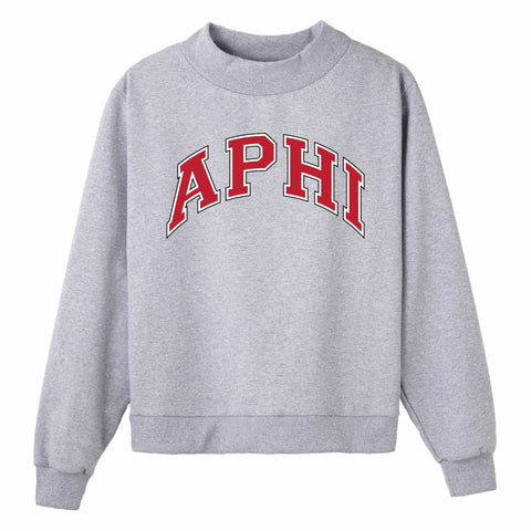Crimson Campus Colors Sorority Mock Neck