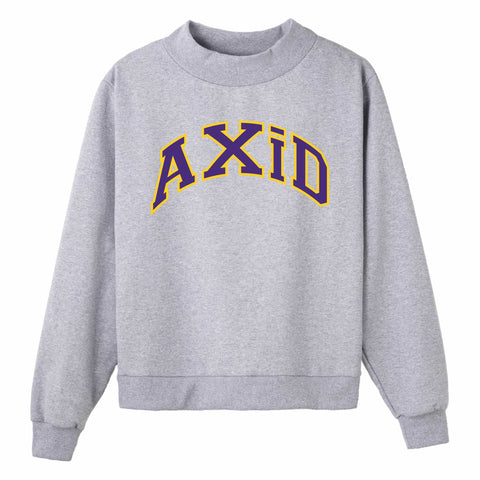 Purple and Gold Campus Colors Sorority Mock Neck