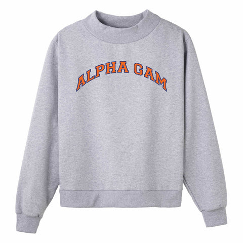 Blue and Orange Campus Colors Sorority Mock Neck