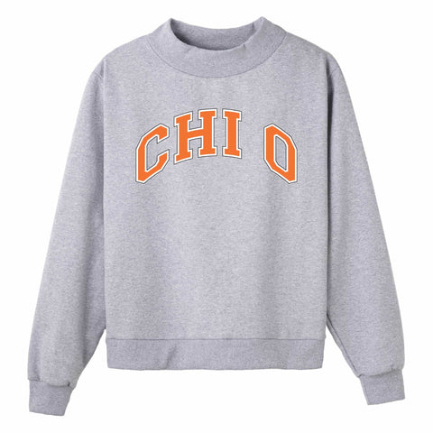 Burnt Orange Campus Colors Sorority Mock Neck