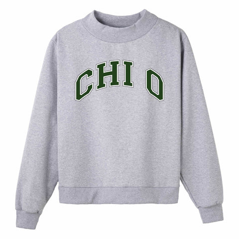 Green Campus Colors Sorority Mock Neck