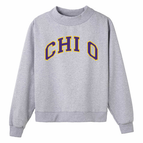 Purple and Gold Campus Colors Sorority Mock Neck