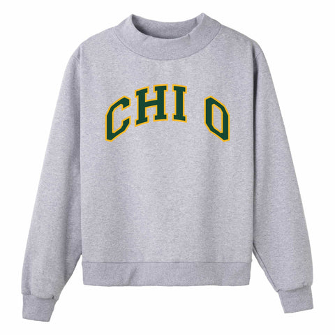 Green and Yellow Campus Colors Sorority Mock Neck