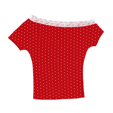 Polka Dot Lace Marina Top
