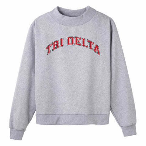 Crimson Campus Colors Sorority Mock Neck