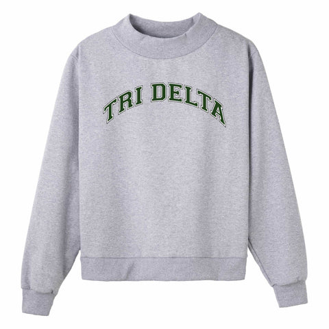 Green Campus Colors Sorority Mock Neck
