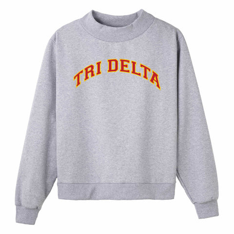 Crimson and Gold Campus Colors Sorority Mock Neck