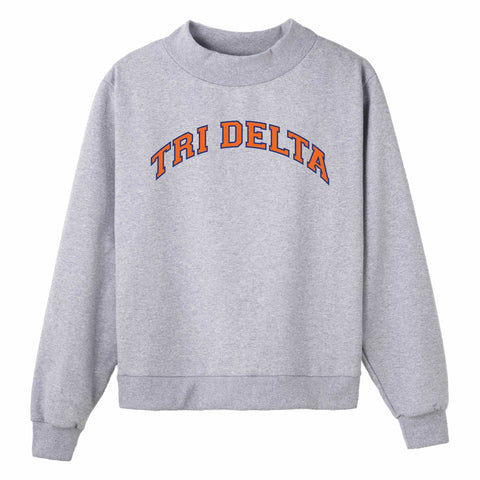 Blue and Orange Campus Colors Sorority Mock Neck