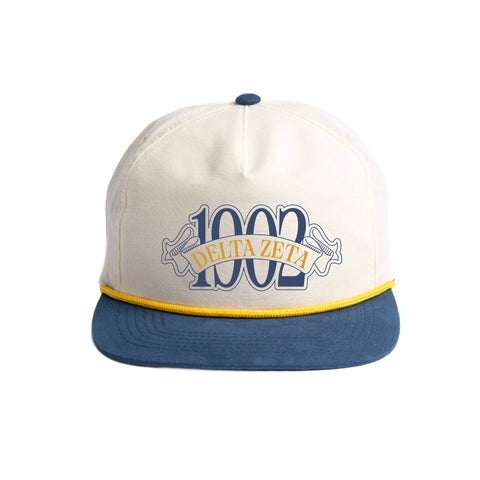 Blue Ribbon Embroidered Sorority Rope Hat (Bulk Order)