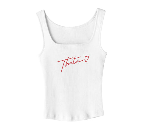 With Love White Sorority Tank