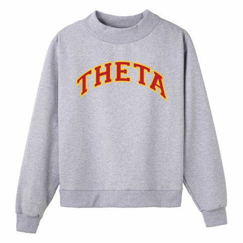Crimson and Gold Campus Colors Sorority Mock Neck