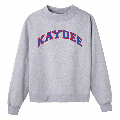 Blue and Red Campus Colors Sorority Mock Neck