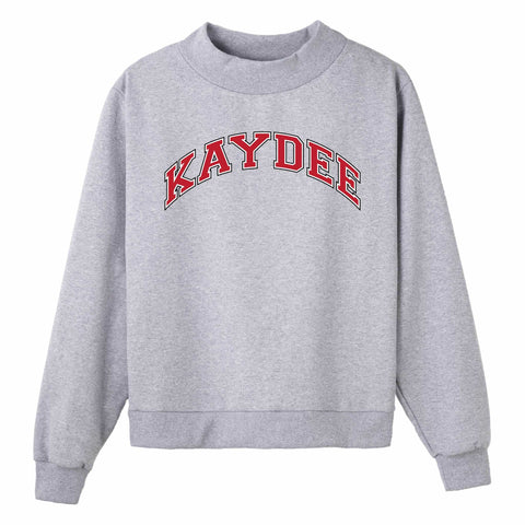 Crimson Campus Colors Sorority Mock Neck