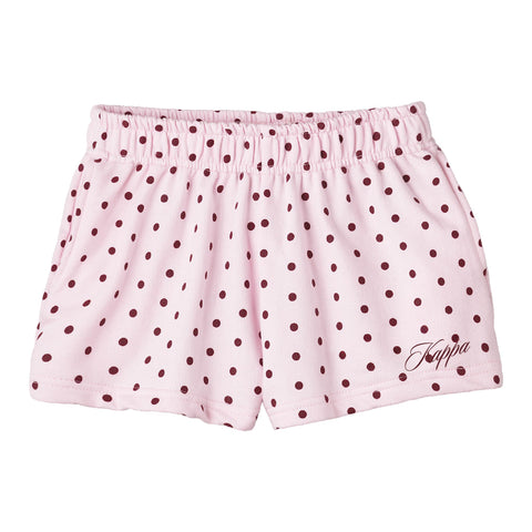 Spotted Essential Embroidered Sorority Pink Shorts