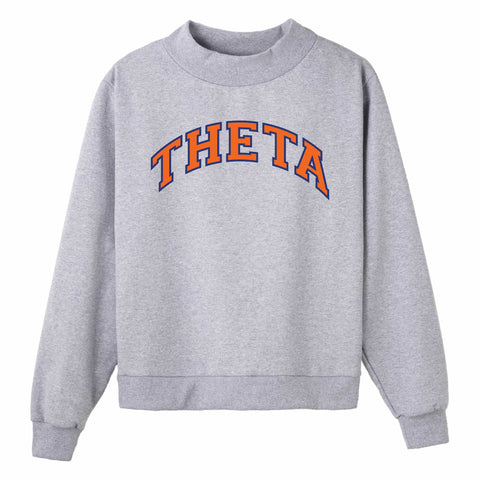 Blue and Orange Campus Colors Sorority Mock Neck
