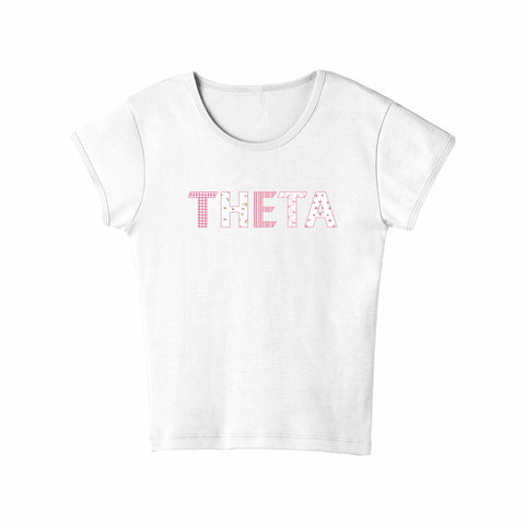 Petal Patchwork Printed Sorority Baby Tee