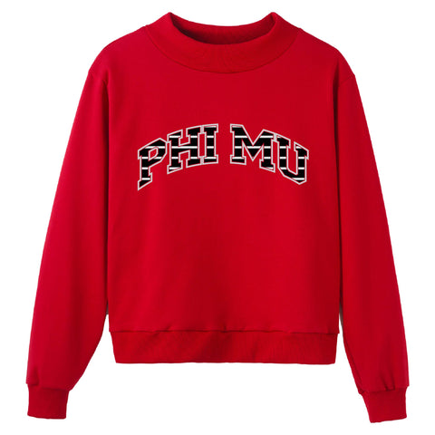 Red Up Sorority Mock Neck