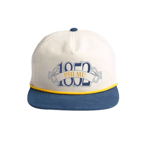 Blue Ribbon Embroidered Sorority Rope Hat (Bulk Order)