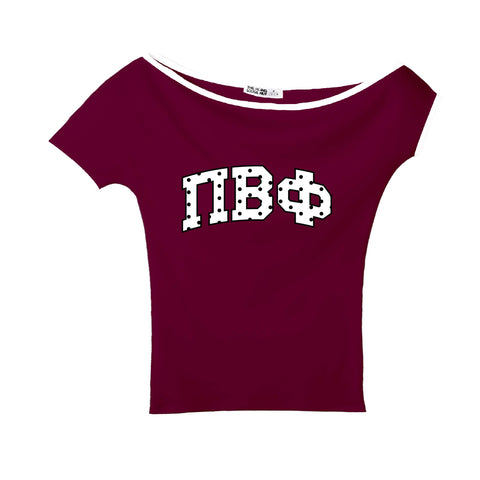 Spot On Bordeaux Sorority Marina Top