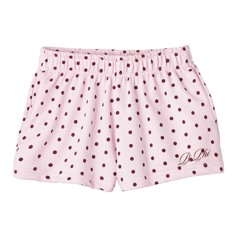 Spotted Essential Embroidered Sorority Pink Shorts
