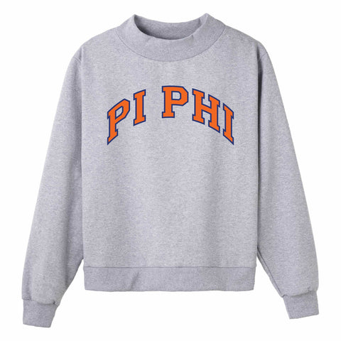 Blue and Orange Campus Colors Sorority Mock Neck