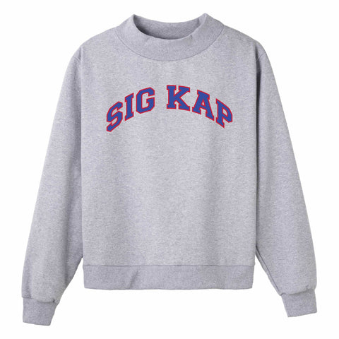 Blue and Red Campus Colors Sorority Mock Neck
