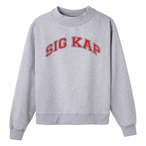 Crimson Campus Colors Sorority Mock Neck