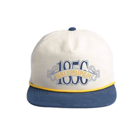 Blue Ribbon Embroidered Fraternity Rope Hat