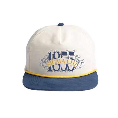 Blue Ribbon Embroidered Fraternity Rope Hat