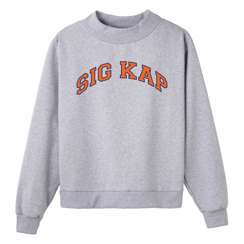 Blue and Orange Campus Colors Sorority Mock Neck