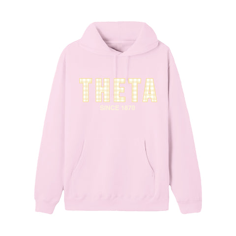 Sunshine Gingham Printed Sorority Hoodie
