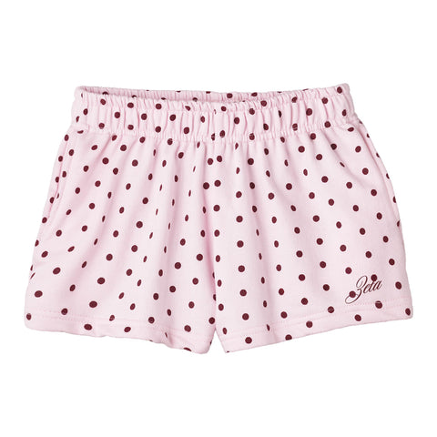 Spotted Essential Embroidered Sorority Pink Shorts