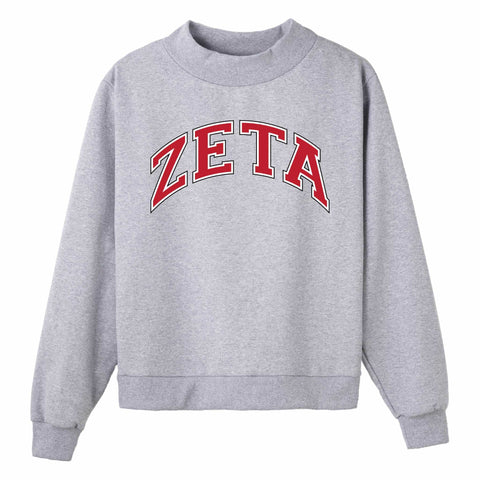 Crimson Campus Colors Sorority Mock Neck