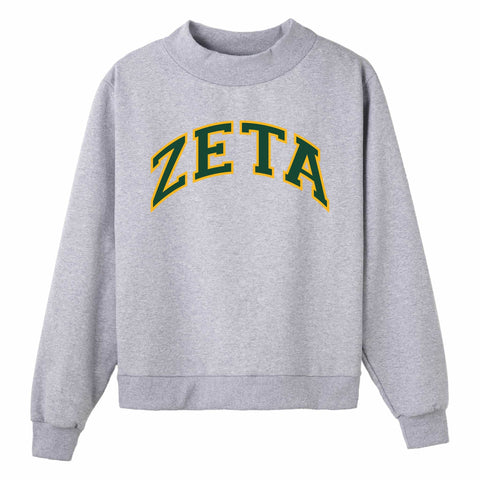 Green and Yellow Campus Colors Sorority Mock Neck