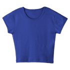 Venice Tee, cropped fitted cap sleeve baby tee in Lazuli Lover color