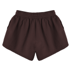 Miami Shorts, custom mid-rise fleece sweat shorts in Latte Love color