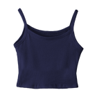 Hermosa Tank, custom cropped spaghetti strap tank top in Midnight Chic color