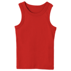 Malibu Tank, custom full-length fitted tank top with wide straps in Cherry Whisper color