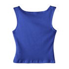 Santa Cruz Tank, custom cropped fitted tank top with boat neck in Lazuli Lover color