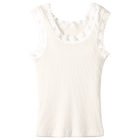 Victoria Tank, custom full-length lace tank top in oat milk please color