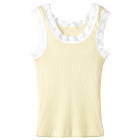 Victoria Tank, custom full-length lace tank top in sandy chic color
